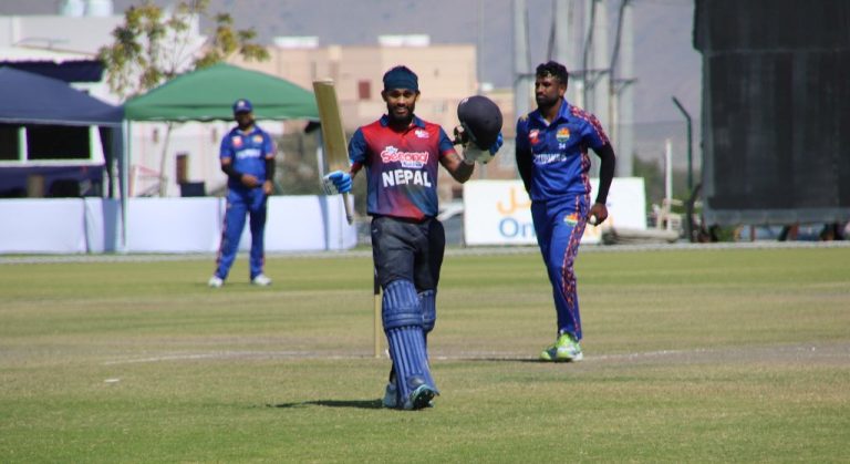 Bhurtel’s maiden T20I century help Nepal secure an easy win against Philippines