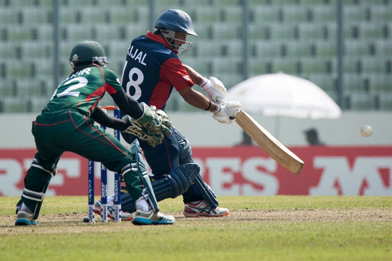 Rajul Rijal Batting against Bangladesh U19
