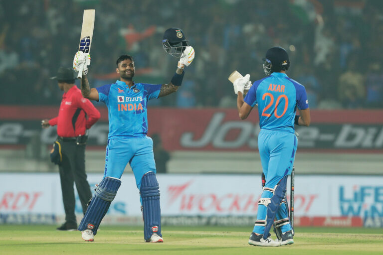 Surya Kumar Yadav scores his third T20I ton
