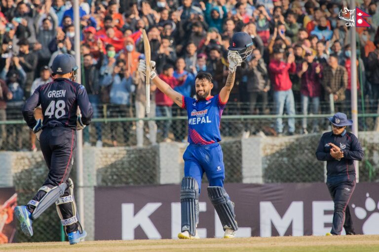 Kushal Bhurtel’s century helps Nepal complete a record chase
