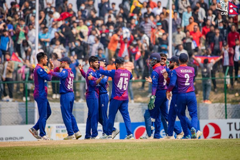Sandeep Lamichhane’s heroic against Qatar helps Nepal finish on Top