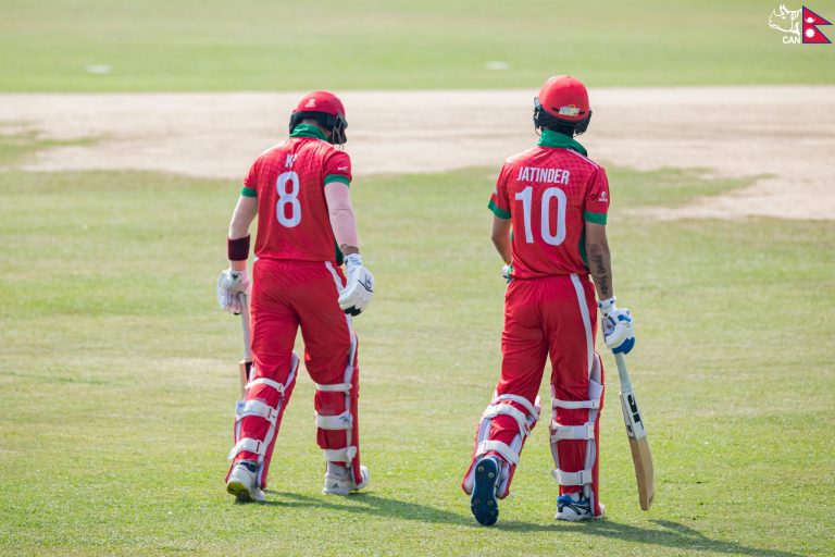 Oman score 267 against Nepal despite a disastrous start