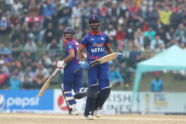 Nepal bowled out for a mere total against the Netherlands as well