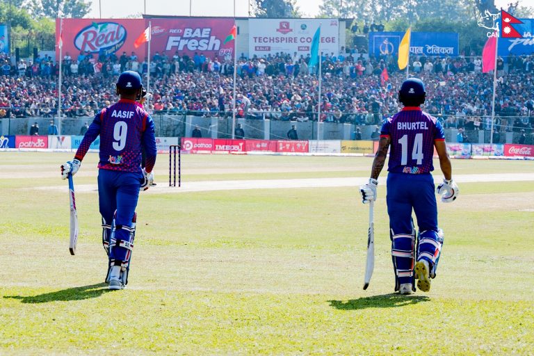 Stats: Who scored the most runs for Nepal in the year 2023?