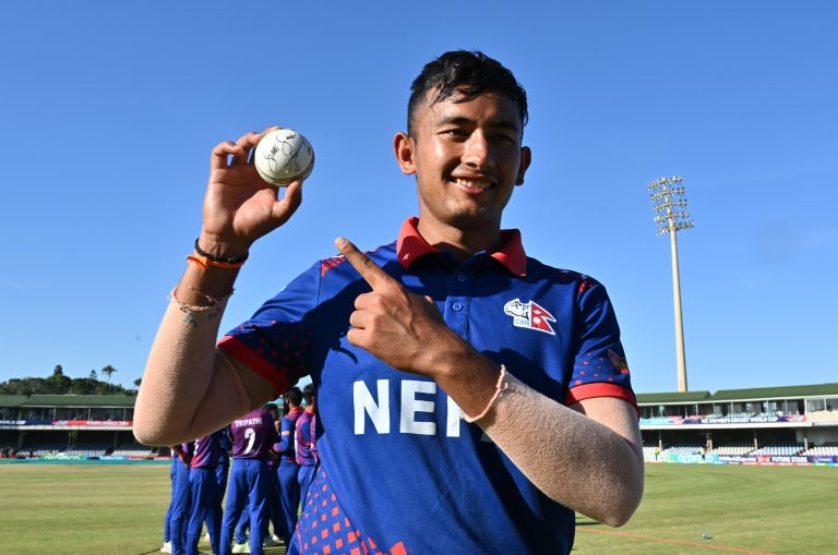 Aakash Chand makes his ODI debut for Nepal