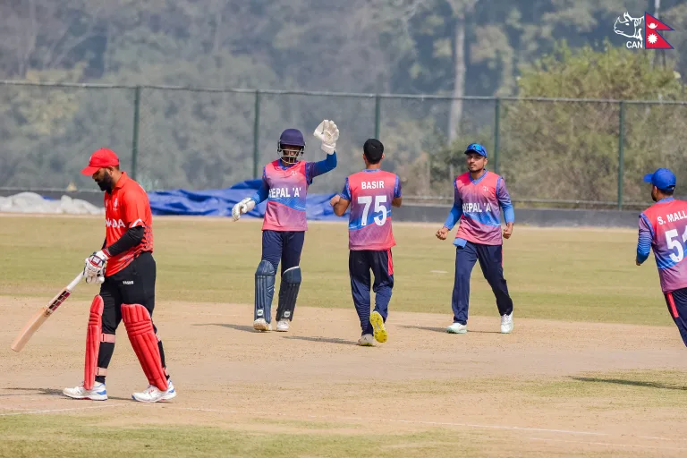 Nepal A need 241 runs to level the series against Canada XI