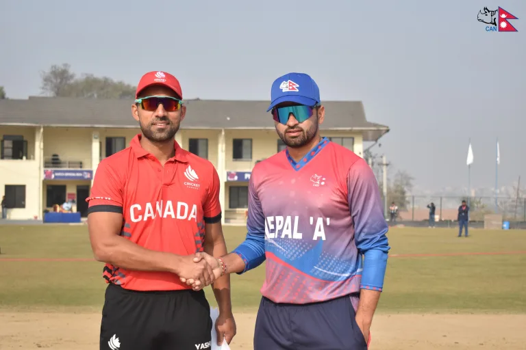 Nepal A suffers a narrow defeat against Canada XI in historic first-ever match
