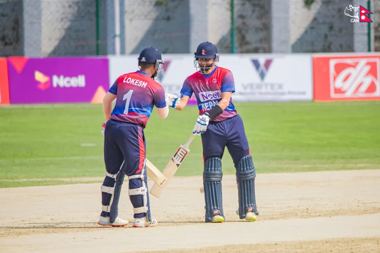 Lokesh Bam’s century not enough as Nepal A face a narrow defeat against Ireland Wolves