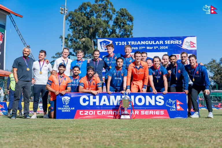 Netherlands clinch T20I Triangular Series title with thrilling victory over Nepal