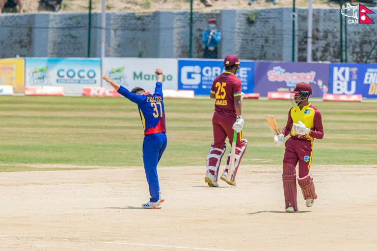 West Indies A sets a massive target of 210 for Nepal